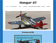Tablet Screenshot of hangar47.com